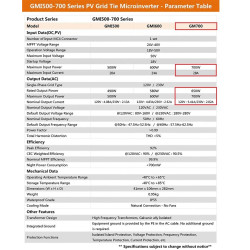 GMI-700 Micro Grid Tie Inverter GTI 700W ON GRID Solar Panel Surya